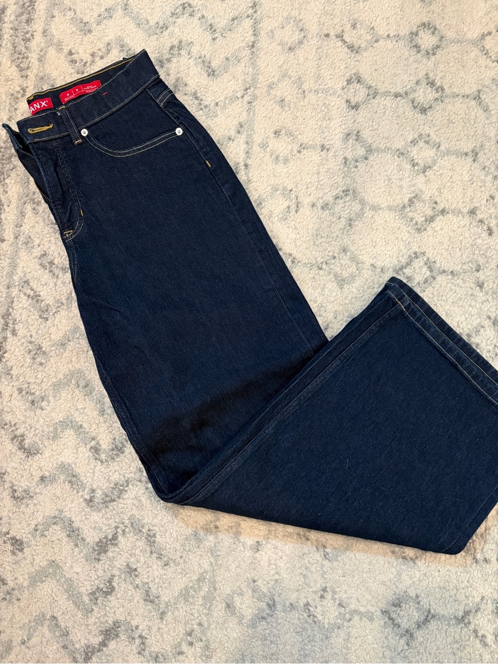Spanx Women’s Dark Blue Wide-Leg Jeans